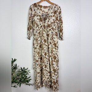 APRIL CORNELL Floral Maxi Dress Size XS